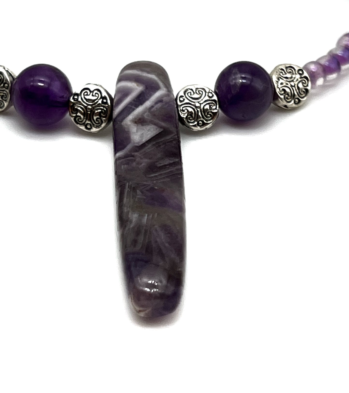 Indigo Tiger Stone Necklace