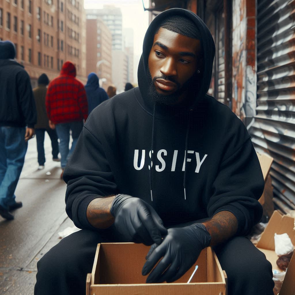 Black Hoodie (ussify logo)