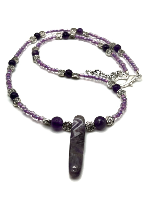 Indigo Tiger Stone Necklace