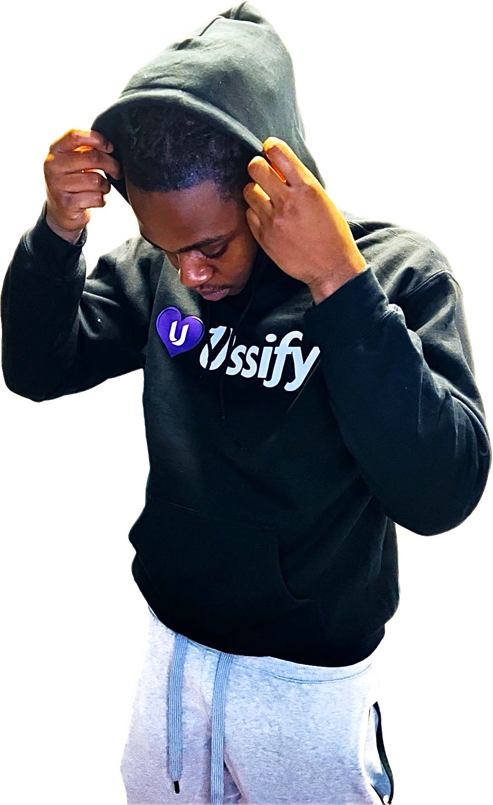 Black Hoodie (ussify logo)